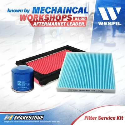 Wesfil Oil Air Cabin Filter Service Kit for Nissan Almera N17 Micra K13 1.5L - image 1 of 2
