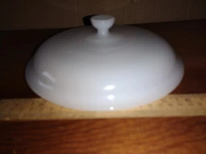 Vintage Milk glass Lid Replacement Fireking? Fits 8" - Picture 1 of 3