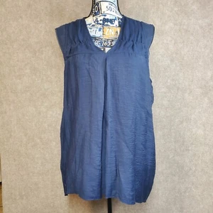 Camicia donna Simply Vera Vera Wang extra large blu cravatta schiena fluida - Foto 1 di 7