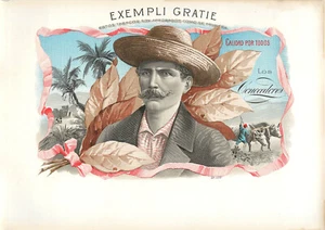 Antike Zigarrenkiste Exempli Gratie Calidad Por Todos Tabakblätter Ochsen Spanier - Bild 1 von 1