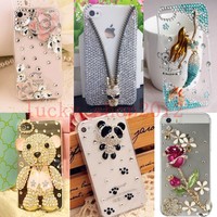Girl's Luxury Bling Diamond Crystal Clear Case Cover for iPhone 12 Pro Max 11 XR