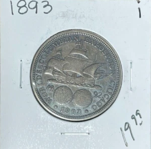 1893 MEDIO DÓLAR DE PLATA CONMEMORATIVO EXPO ~BONITA MONEDA~ REF#I - Imagen 1 de 2