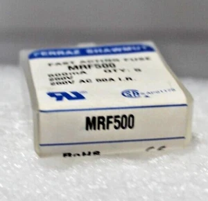 Ferraz Shawmut MRF500 Fast Acting fuse 250VAC - 500mA MRF 500 - (1 pack of 5) - Picture 1 of 4