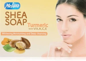 Melano Shea Turmeric Natural soap rich in Organic African Shea Butter 100 gm - Picture 1 of 1