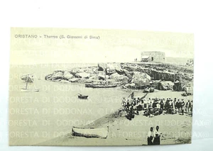 foto antica vecchia cartolina sardegna ORISTANO THARROS SPIAGGIA 1910C - Picture 1 of 2