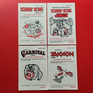 Atari 2600 Donkey Kong Original Jr Carnival Zaxxon Instruction Manuals Lot 4 - Picture 1 of 7
