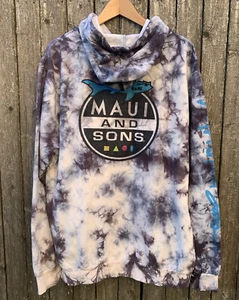 Maui and Sons surf tie dye pullover hoodie sweatshirt NWT X-Large - Picture 1 of 8