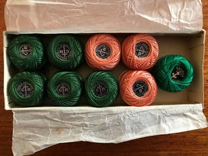 Anchor Perle 5 Cotton 9 balls of assorted colours - each 10gm - Picture 1 of 2