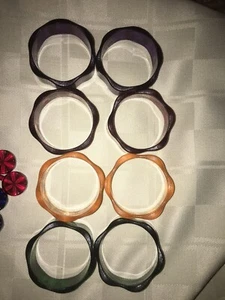 Tupperware durchsichtig elegante Serviettenringe Acrylring Tischdekor (8) teiliges Set - Bild 1 von 5
