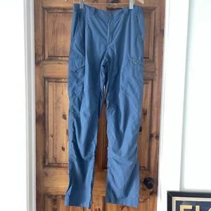 Columbia Mens Omni-Shade Sun Protection Blue Outdoor Hiking Pants Sz 34x36 EUC - Picture 1 of 10