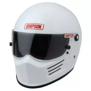 Simpson Bandit Casco Snell Sa2020 Nero Colore Bianco 8859 Terminale Msa M6 Fia - Foto 1 di 6