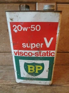 BP Super V visco- static gallon tin. Motor oil tin. garage - Picture 1 of 5