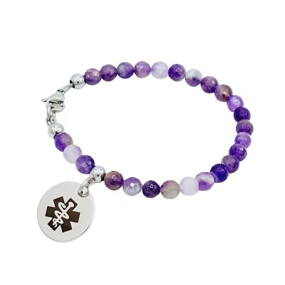 Pulsera marcapasos para damas joyería de alerta médica identificación personalizada Starlight Foto 1 de 4