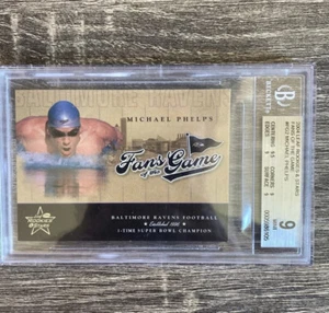 2004 Leaf Rookies & Stars Fans of the Game #FG2 Michael Phelps BGS 9 Rookie card - Picture 1 of 3