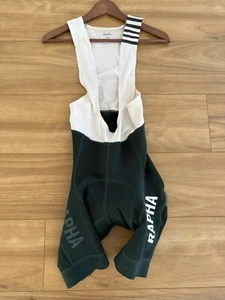 Rapha Men’s Pro Team Winter Bib Shorts X-Small XS Used For 2 Months ONLY Green - Picture 1 of 4