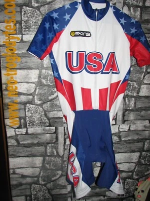 Vintage Cycling jersey shirt pro team USA ciclismo maglia bici body shirt '90s - Immagine 1 di 2