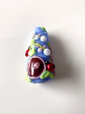 1 handgefertigte Lampwork-Perle "Feentür", Fokalperle, Schmuckherstellung ✨ - Bild 1 von 4