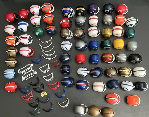 Vintage NFL & College Gum ball Machine Mini Football Helmets lot of 63 Cover