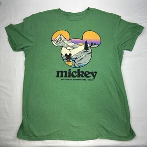 Camiseta Verde Disney 'Mickey Outdoor Adventures/1928' - Adulto Talla Grande - Imagen 1 de 6