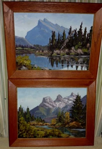 2 CANADIAN Plein Air OIL PAINTINGS by Margaret Blaine Calgary Sketch Club 1964 - Picture 1 of 8