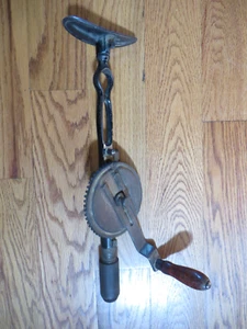 Vintage Millers Falls Brustbohrmaschine Ratsche Nr. 12 Handgetriebe Kurbel zwei Geschwindigkeiten USA - Bild 1 von 7