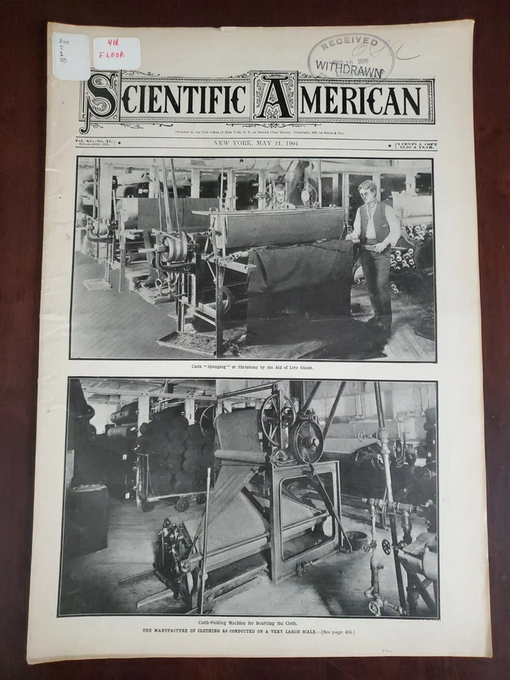 Scientific American May 21 1904 Clothing / Russian Military / Chute Fire Escape - Image 1 of 4