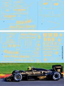 1/8 Decals per Lotus 97T 1985 Full Set Ayrton Senna TBD771 - Photo 1/1