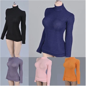 1:12 Scale Stretch Sweater Shirt Clothes for 6" Female Action Figure Accessories - Picture 1 of 26