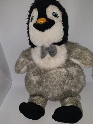 BUILD A BEAR HAPPY FEET 2 ERIK PENGUIN 18" SOFT PLUSH LIGHT UP BOW TIE PREOWNED - Image 1 of 4