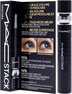 MAC Stack Micro Mascara Negro Superstack Micro Cepillo 12 ml Tamaño Completo - Imagen 1 de 12