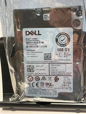 FPW68 ST600MP0036 Dell EXOS 600GB 15K RPM 12Gb/s 2.5" SAS SERVER HDD no Caddy - Image 1 of 2
