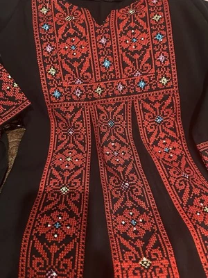 Jordanian Palestinian Kaftan Dress Modern Thob For Little Girls 3 To 4 Yers Old - Image 1 of 3