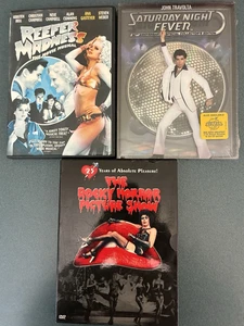 Campy Musical DVDs (3) Rocky Horror..., Saturday Night Fever, Reefer Madness - Picture 1 of 4
