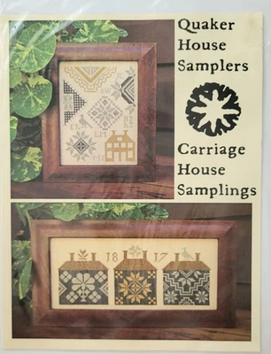 CARRIAGE HOUSE SAMPLINGS QUAKER HOUSE SAMPLERS COUNTED CROSS STITCH  CHART NEW - Image 1 of 3