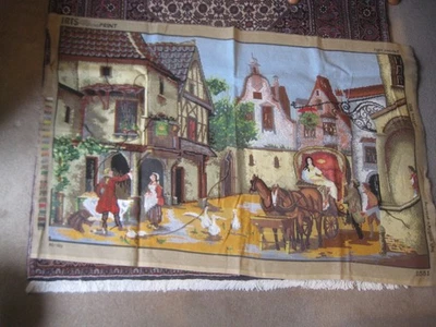 Tapestry Canvas of street scene # 1551 from IRIS Print - started  40% - Image 1 of 2