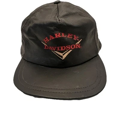 Chapéu de couro vintage anos 90 Harley Davidson RARO - Imagem 1 de 4