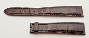 Authentic Patek Philippe Geneve Dark Brown Leather watch strap 18/14mm 78+118mm - Picture 1 of 2