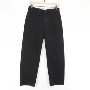 Everlane The Straight Leg Crop Pants Womens 6 Black Cotton Stretch High Rise - Picture 1 of 8