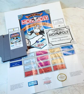NES Monopoly with Manual and Poster | Nintendo Vintage Video Game Carts - Picture 1 of 11