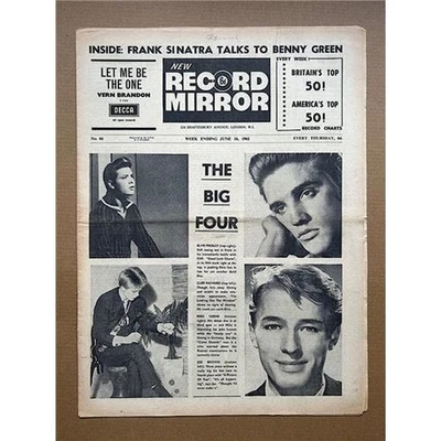 VARIOUS 1962 RECORD MIRROR MAGAZINE JUNE 16 1962 - cliff richard/ Elvis Presley  - Image 1 of 3