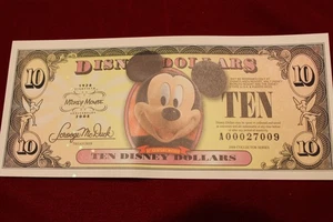 Disney 10 Dollars, 2008 Series "A" Mickey's 80th Anniversary Unc.  A00027009 - Picture 1 of 3