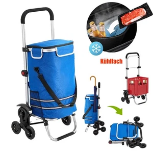 3-in-1 Einkaufstrolley Klappbar Rolley Sackkarre & Umhängetasche Treppensteiger - Bild 1 von 34