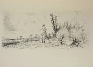 DELTEIL - Der Maler-Graveur VII: Paul Huet - 1911 - Original Radierung - Bild 1 von 1