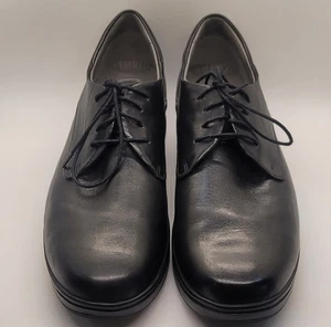 MBT Black Leather Mens Dress Shoes Lace Up Size 11 EUC - Picture 1 of 8
