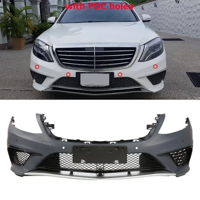 S63 Style Front Bumper w/ PDC  Molding for Mercedes Benz S Class W222 2014-2017 Foto 1 de 4