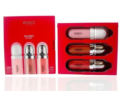 Kiko Milano 3D Hydra Glossy (Set of 3) #01 Lip Volume Cream, #17 & #20 Lip Gloss - Image 1 of 4