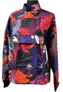 Chaqueta Adidas Koi Fish Trefoil Talla Pequeña Bolsa Frontal Bolsillo Geométrico Nueva Sin Etiquetas - Imagen 1 de 10