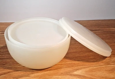 IKEA Plástico Blanco Transparente Cuenco 15603 con Tapas Sue Pryke Diseño JUEGO DE DOS (2) Foto 1 de 4