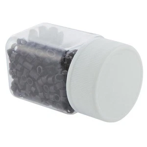 400pcs Hair Extensions Wigs Micro Ring Link Tubes Black - Picture 1 of 7