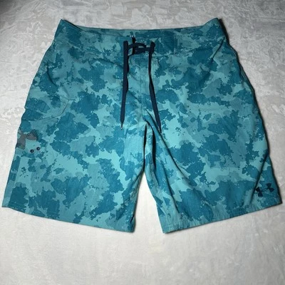 Under Armour Baúles Para Hombres 38 XL Azul Verde Board Shorts Natación Calce Suelto HeatGear Foto 1 de 4